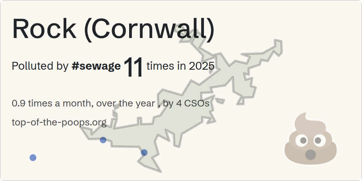 Sewage pollution map of Rock (Cornwall)