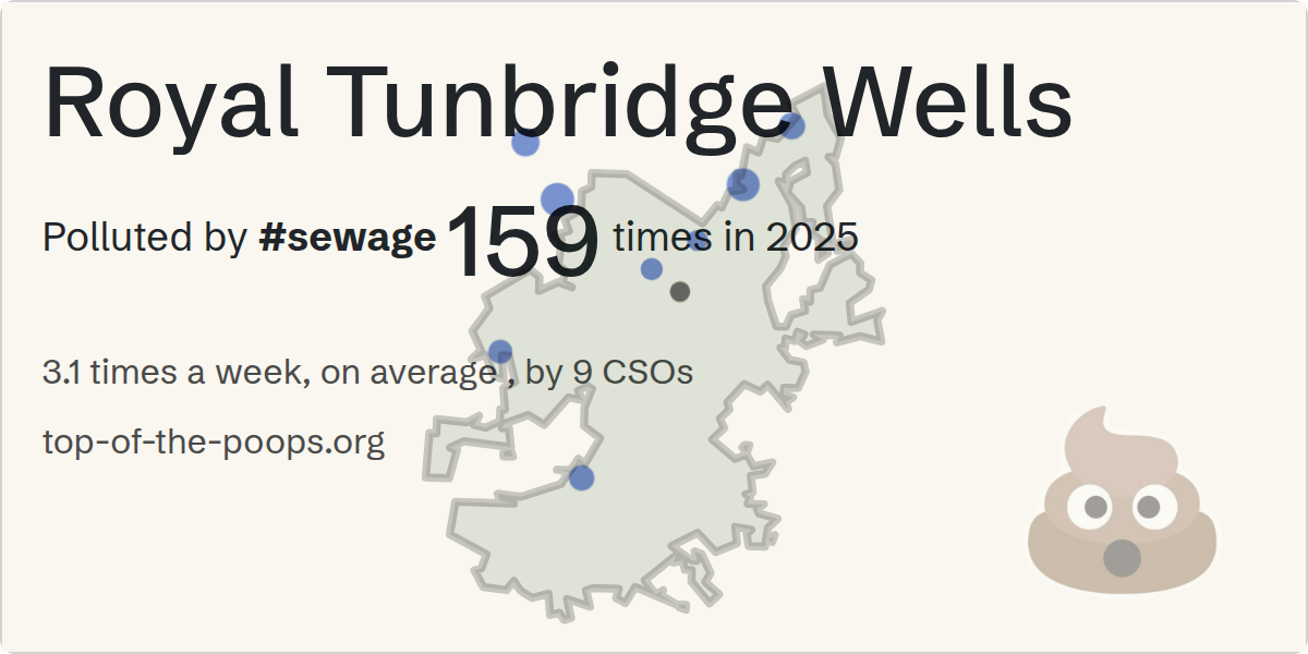Sewage pollution map of Royal Tunbridge Wells