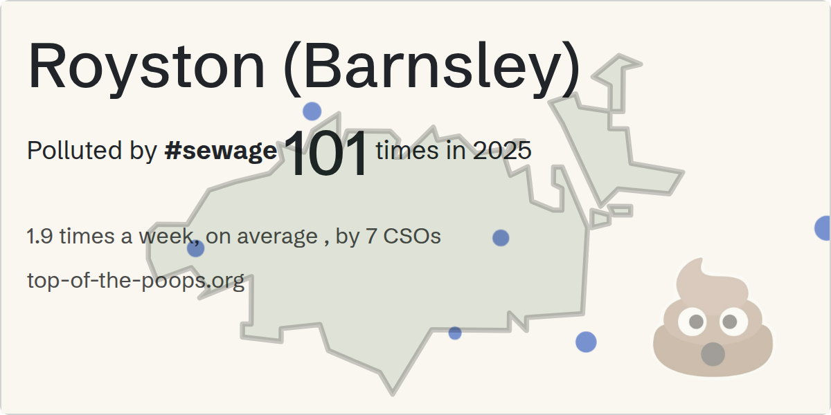 Sewage pollution map of Royston (Barnsley)