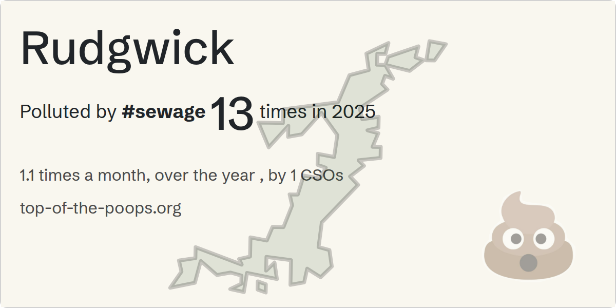 Sewage pollution map of Rudgwick