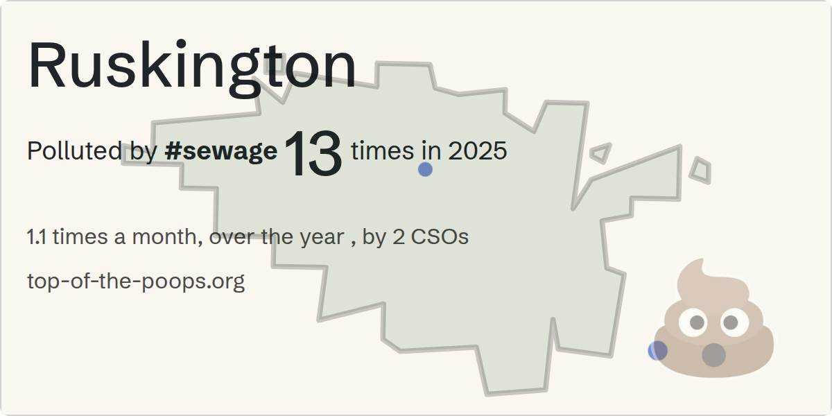 Sewage pollution map of Ruskington