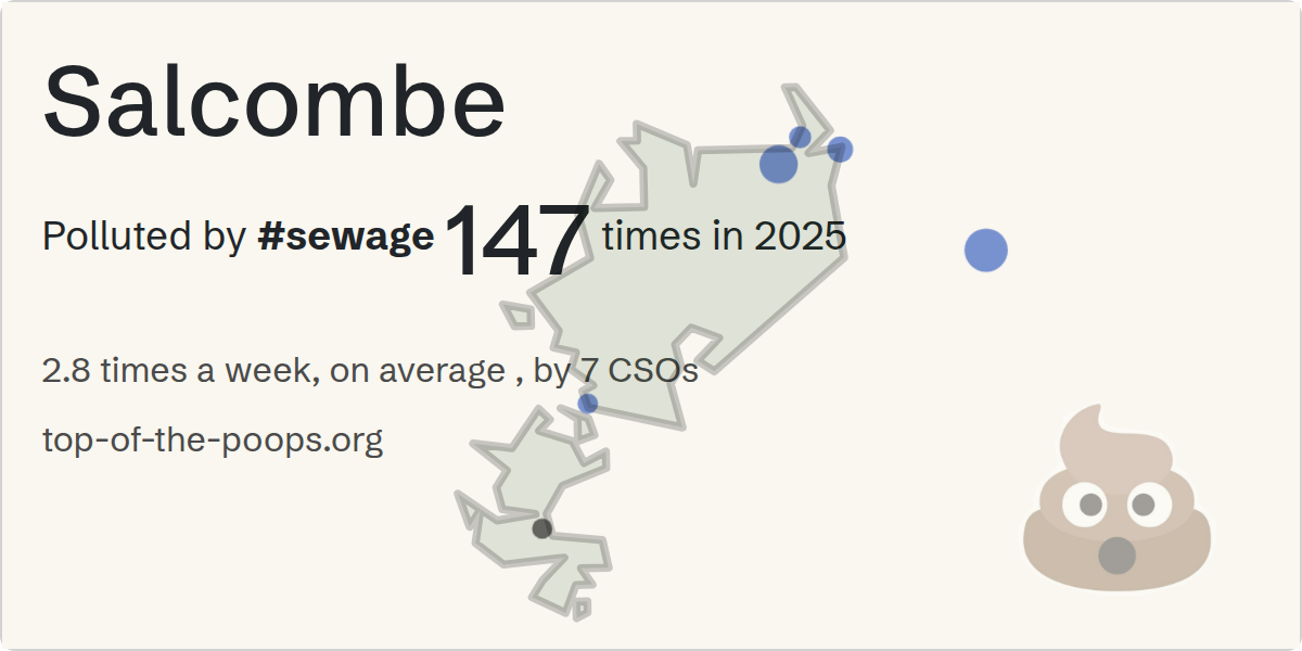 Sewage pollution map of Salcombe