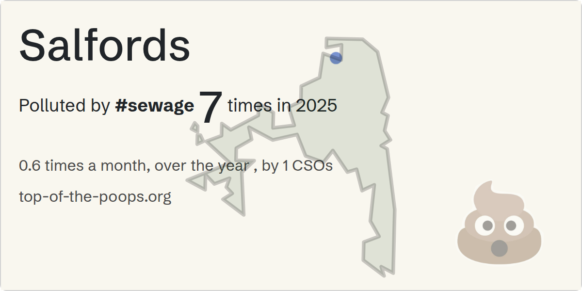 Sewage pollution map of Salfords