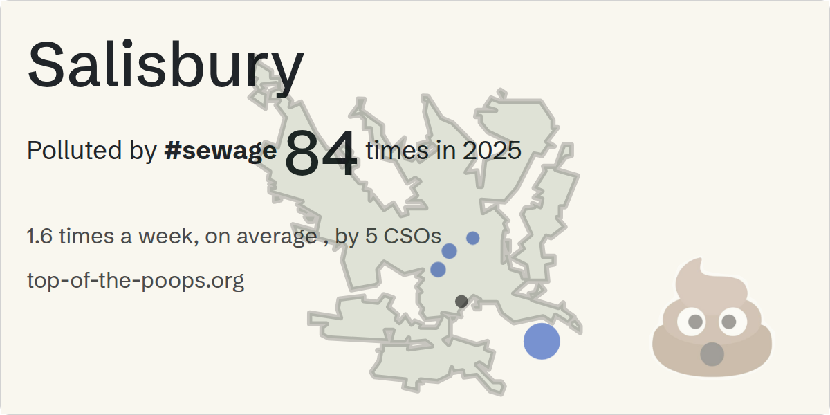 Sewage pollution map of Salisbury