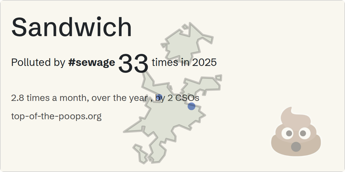 Sewage pollution map of Sandwich