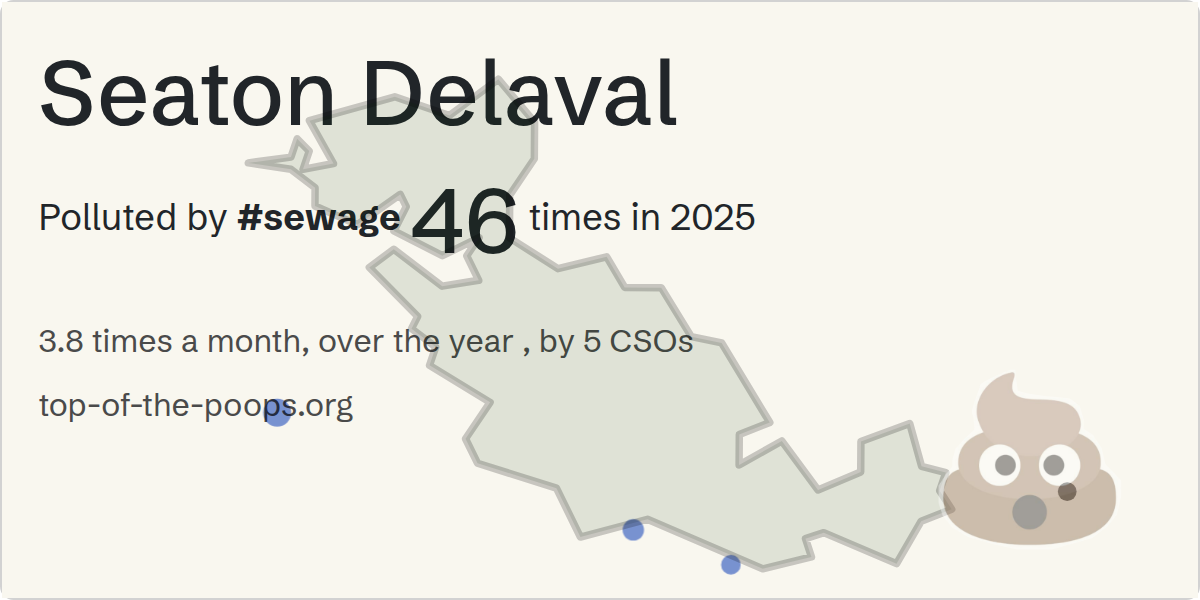 Sewage pollution map of Seaton Delaval