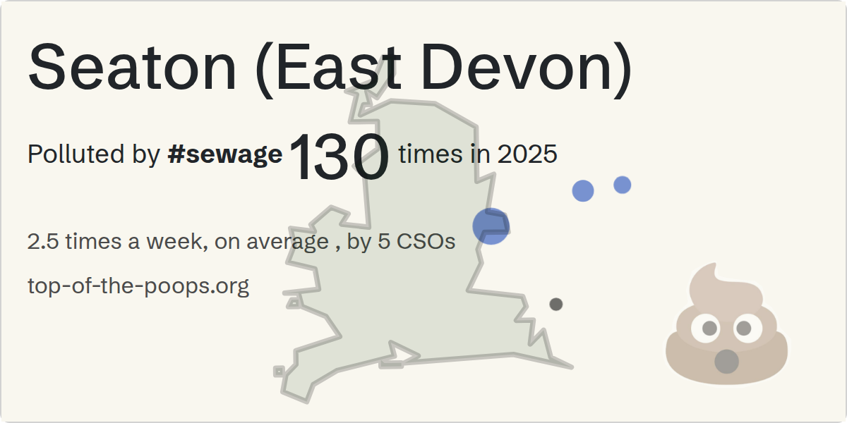 Sewage pollution map of Seaton (East Devon)