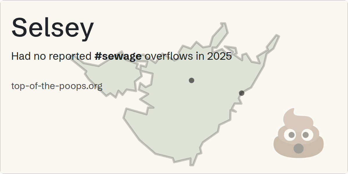 Sewage pollution map of Selsey