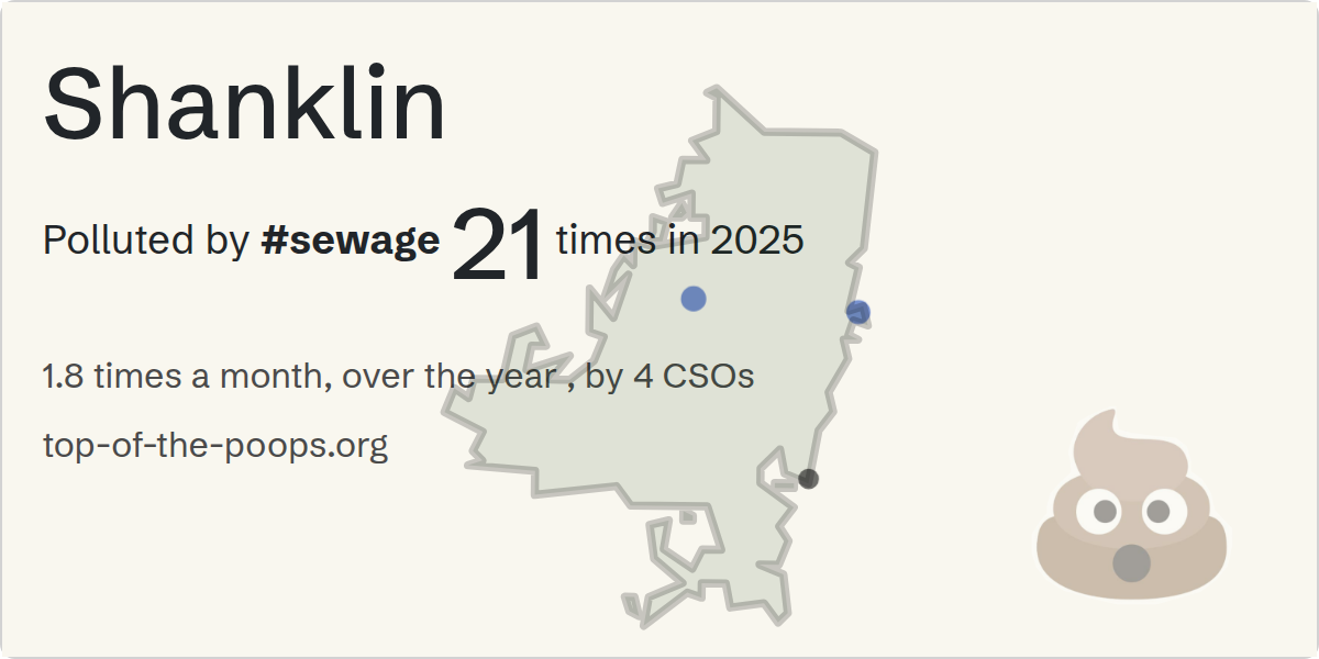 Sewage pollution map of Shanklin
