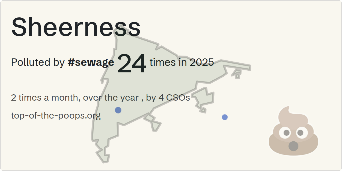 Sewage pollution map of Sheerness