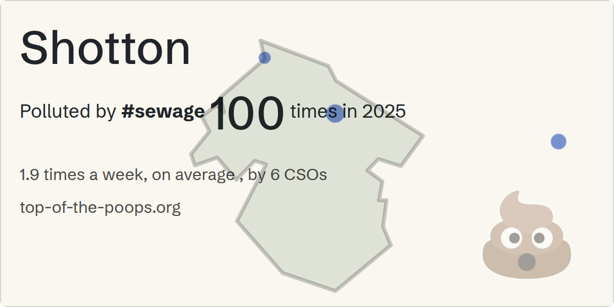 Sewage pollution map of Shotton