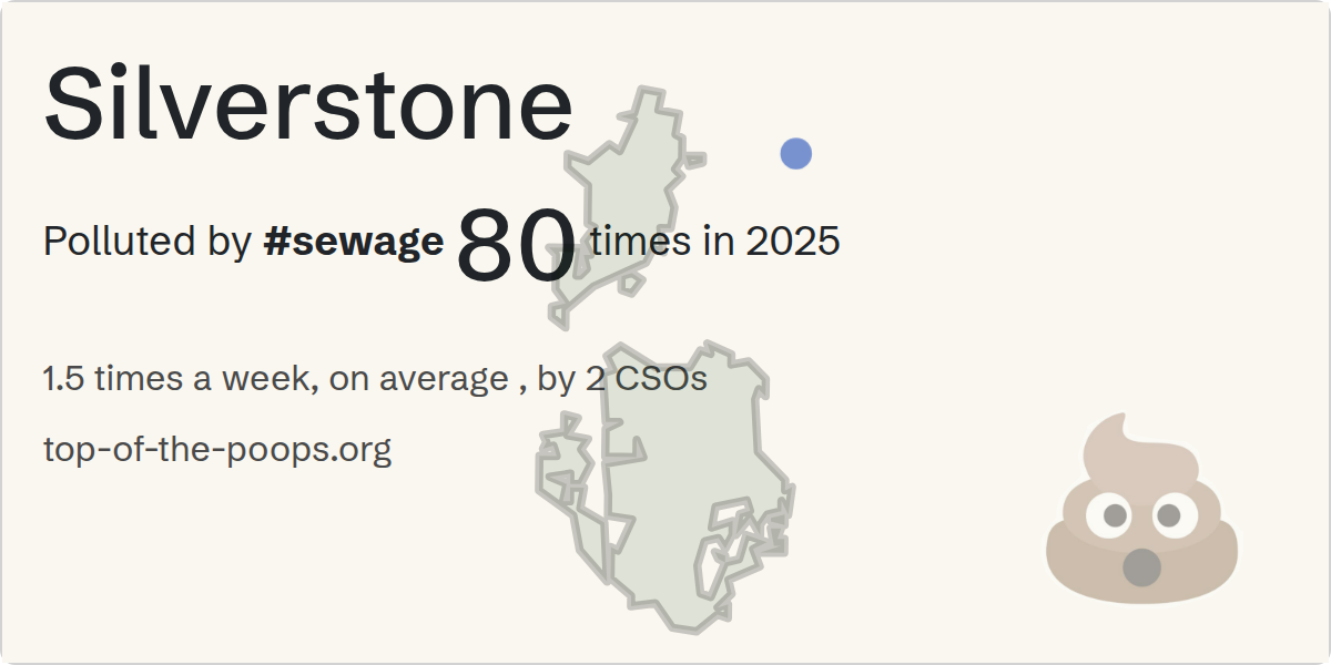 Sewage pollution map of Silverstone