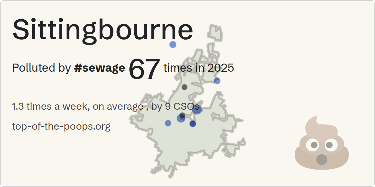 Sewage pollution map of Sittingbourne