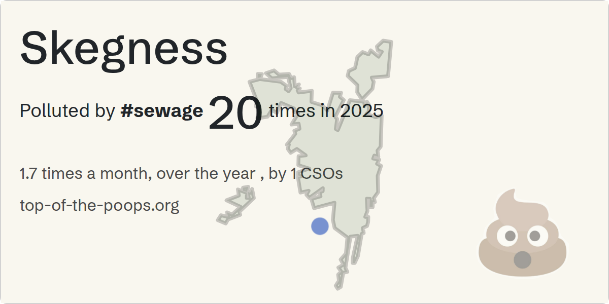 Sewage pollution map of Skegness