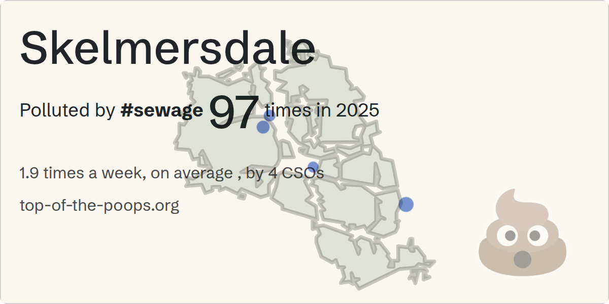 Sewage pollution map of Skelmersdale