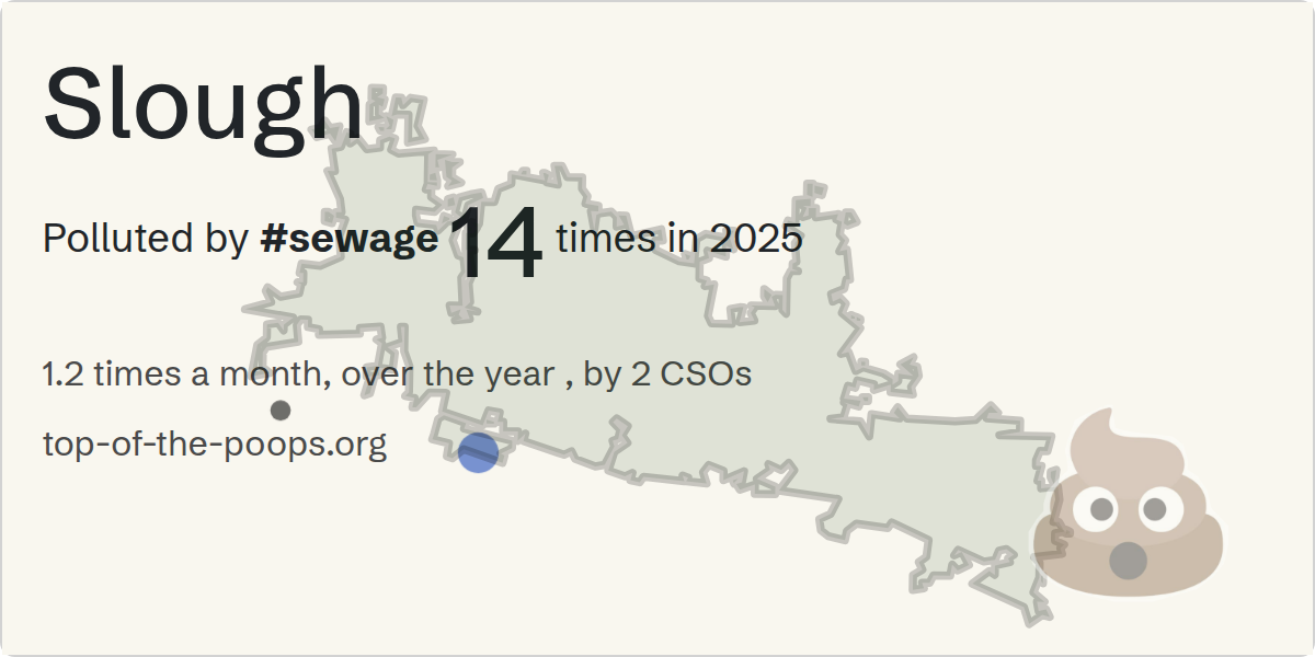 Sewage pollution map of Slough