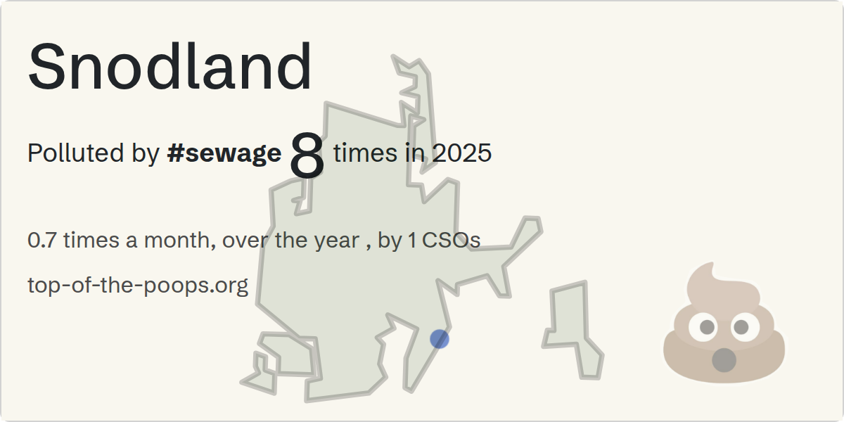 Sewage pollution map of Snodland
