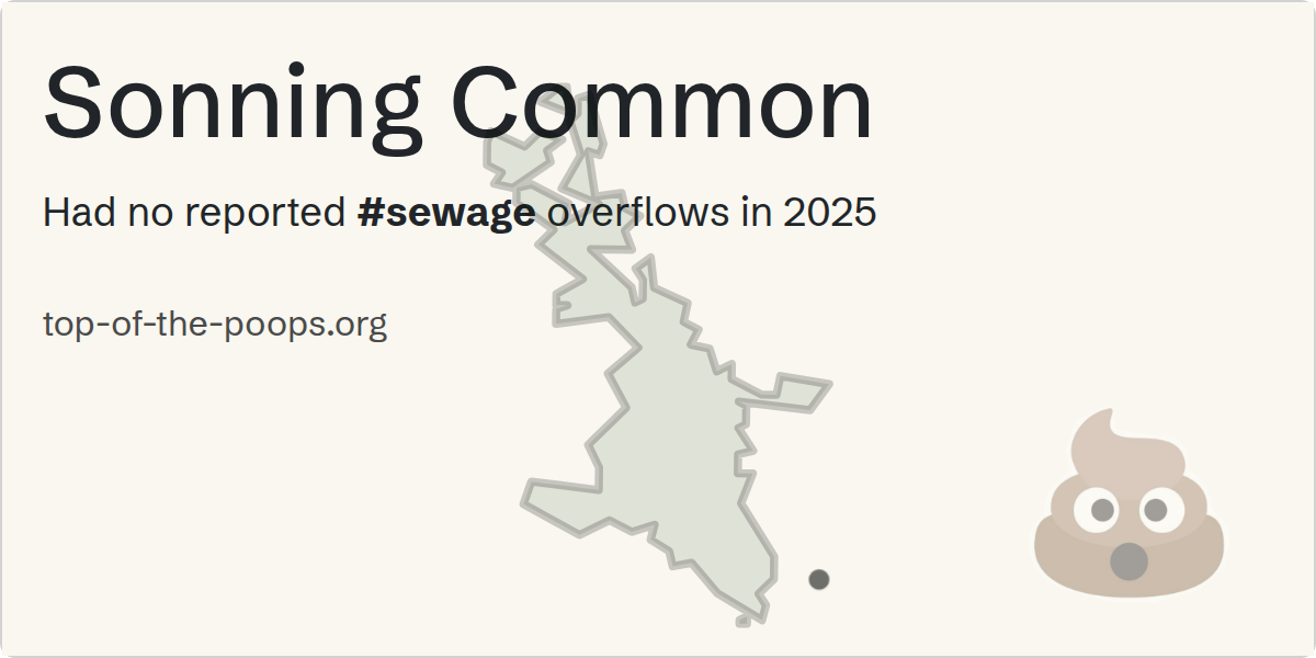 Sewage pollution map of Sonning Common