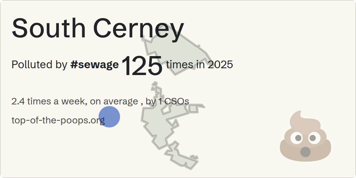 Sewage pollution map of South Cerney