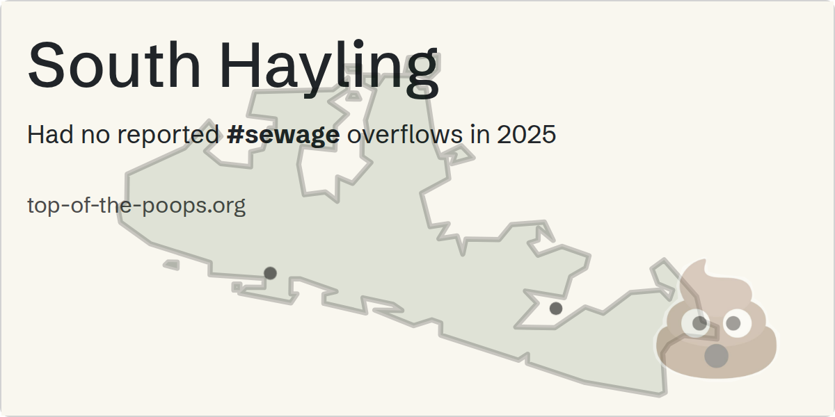 Sewage pollution map of South Hayling