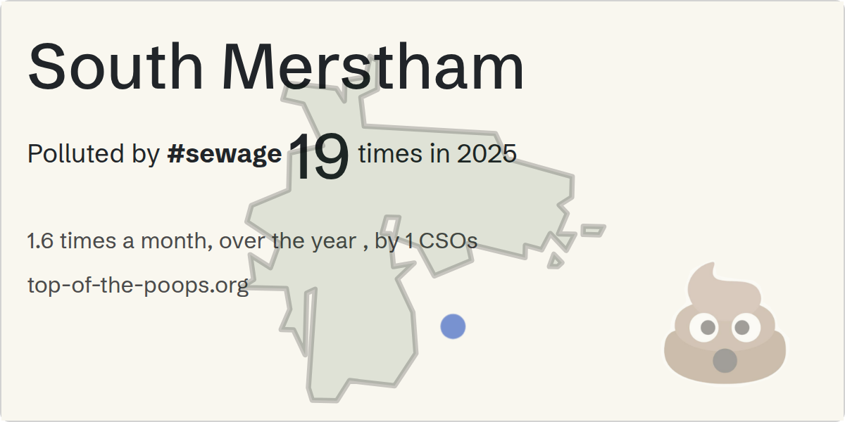 Sewage pollution map of South Merstham