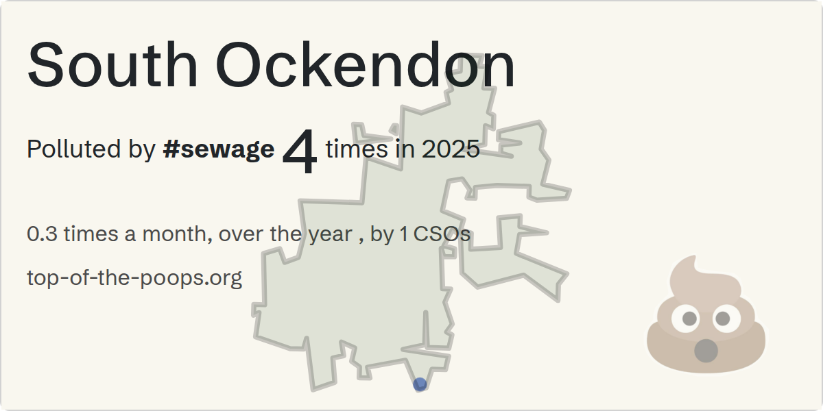 Sewage pollution map of South Ockendon
