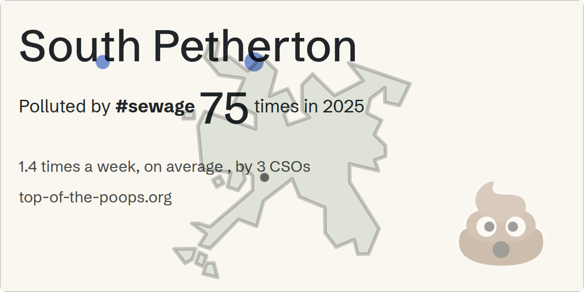 Sewage pollution map of South Petherton