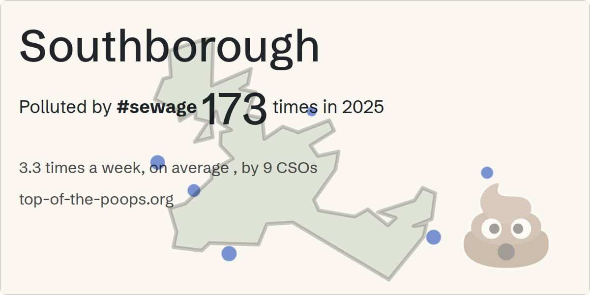 Sewage pollution map of Southborough