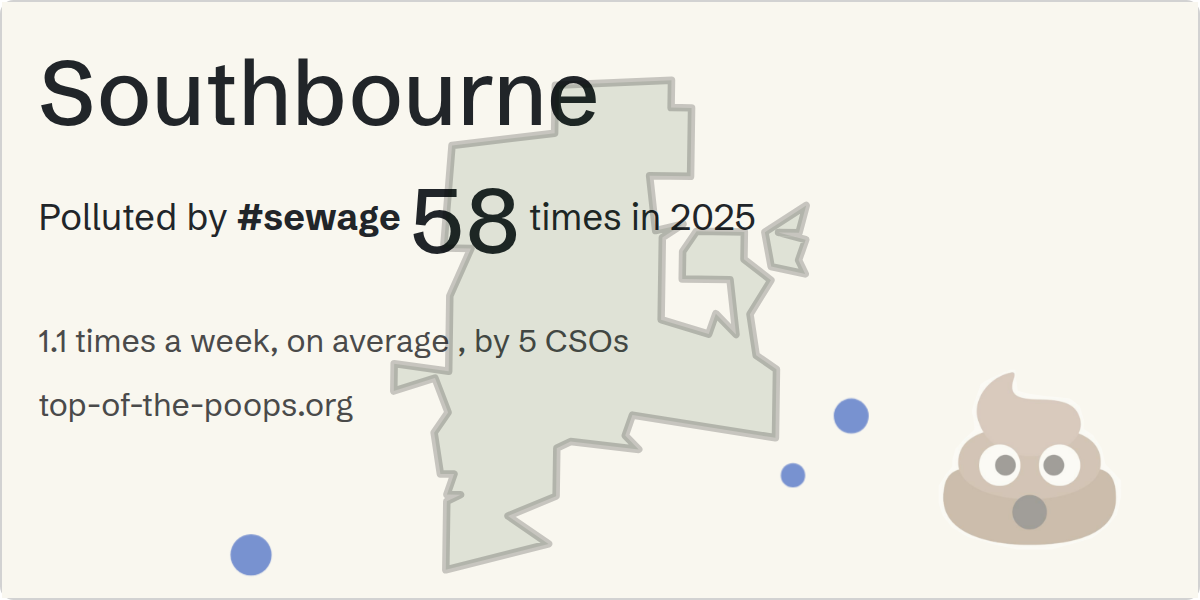 Sewage pollution map of Southbourne