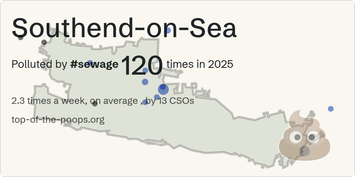 Sewage pollution map of Southend-on-Sea