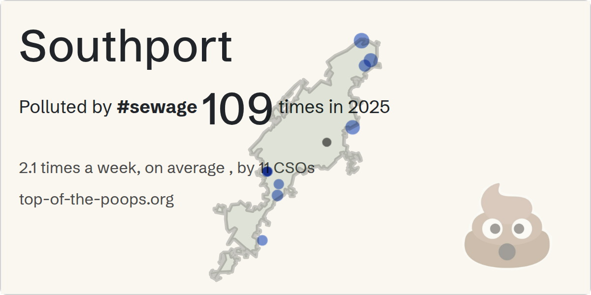 Sewage pollution map of Southport