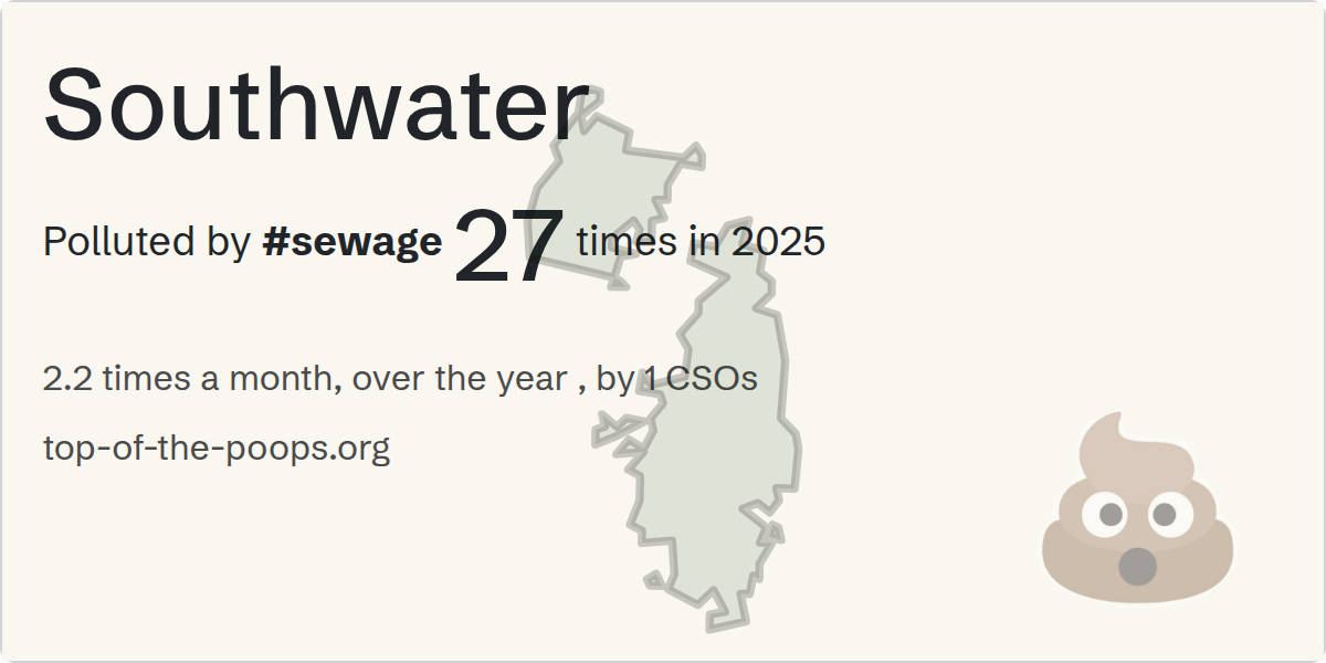 Sewage pollution map of Southwater