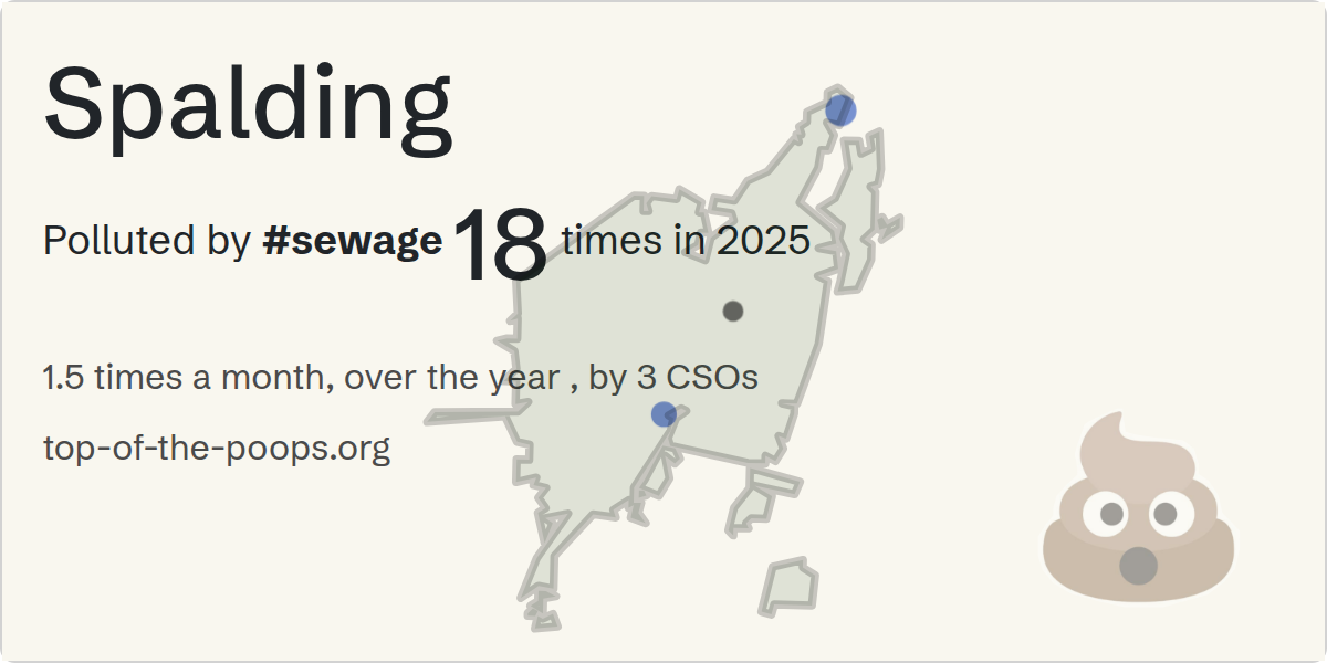 Sewage pollution map of Spalding