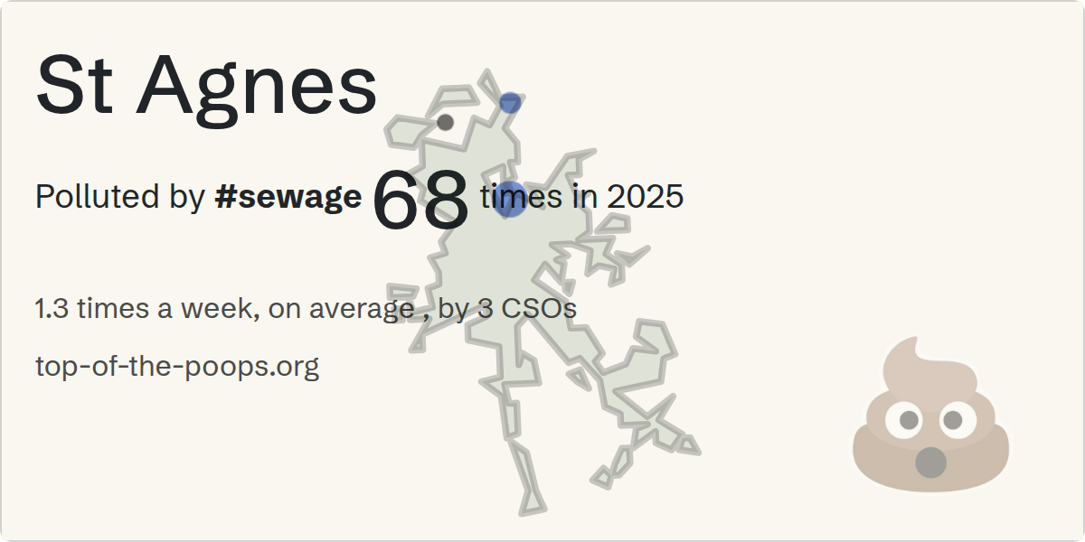 Sewage pollution map of St Agnes