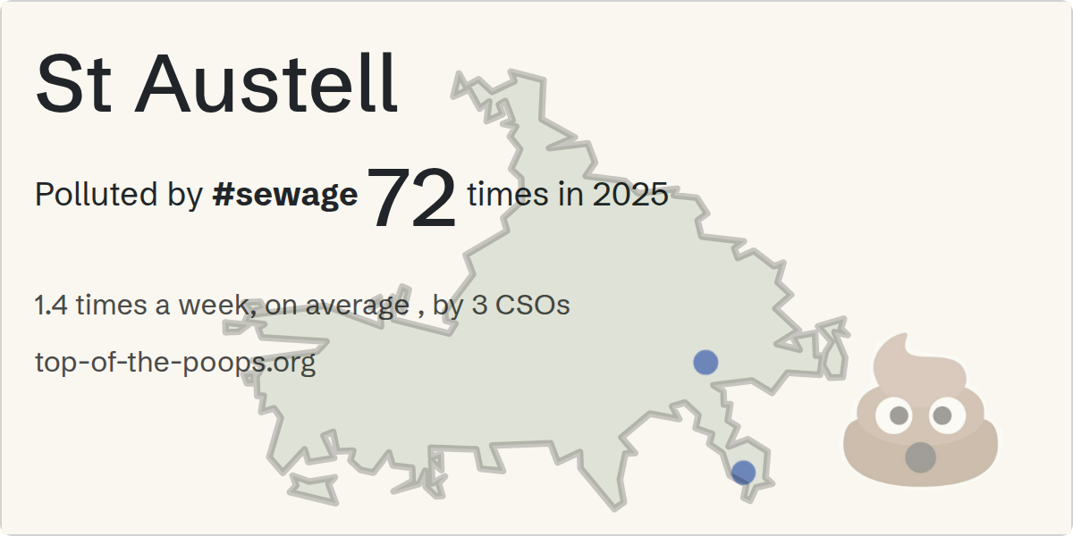 Sewage pollution map of St Austell