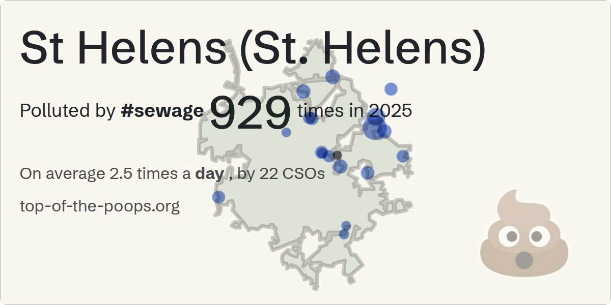 Sewage pollution map of St Helens (St. Helens)