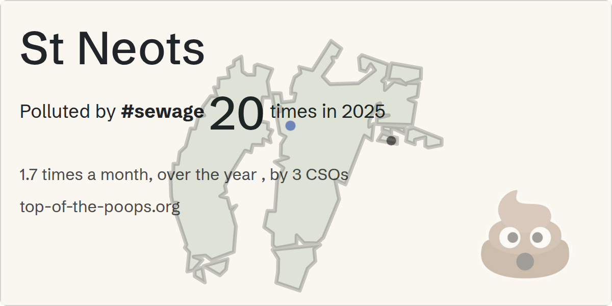 Sewage pollution map of St Neots