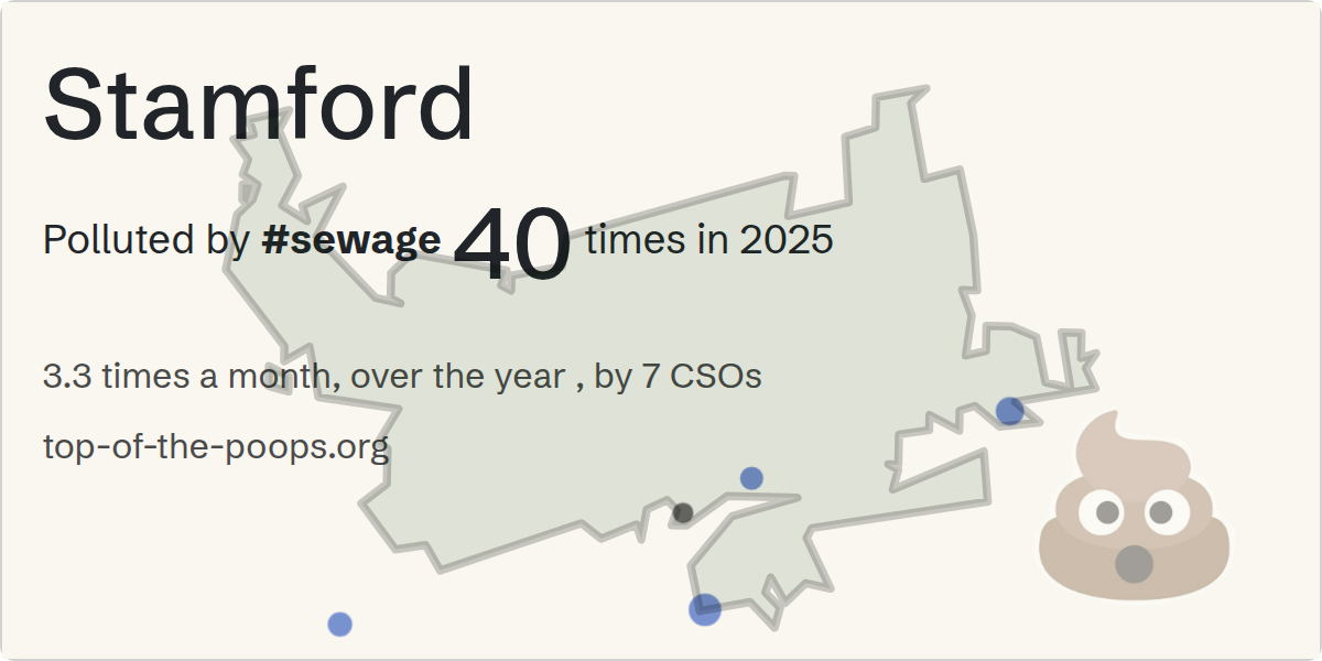 Sewage pollution map of Stamford