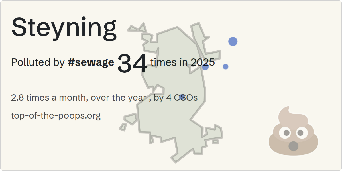 Sewage pollution map of Steyning