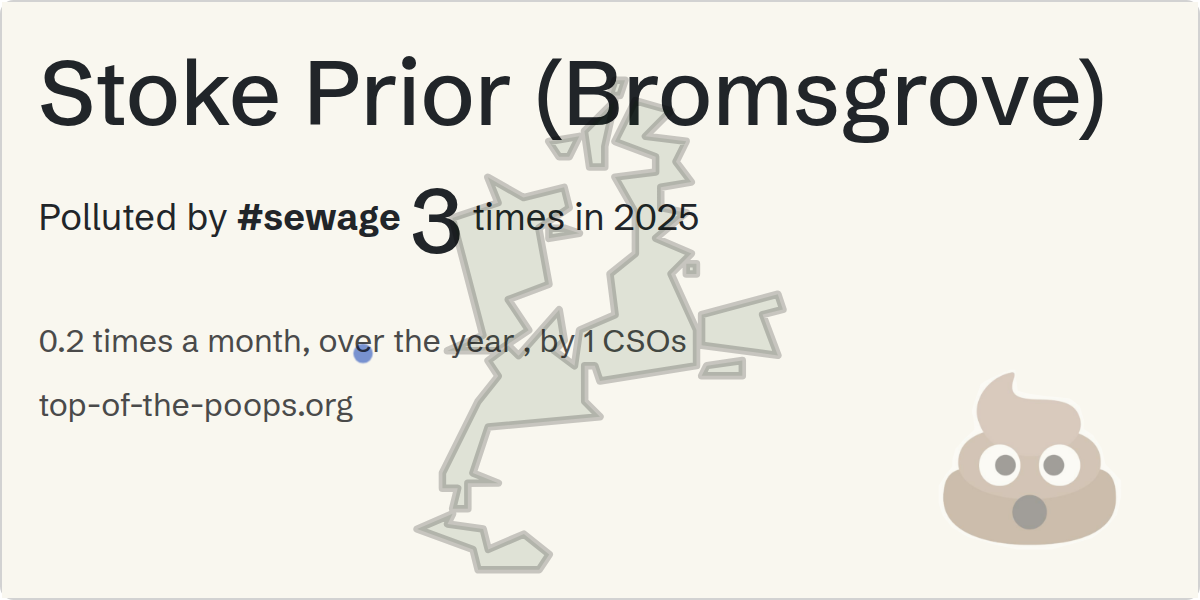 Sewage pollution map of Stoke Prior (Bromsgrove)