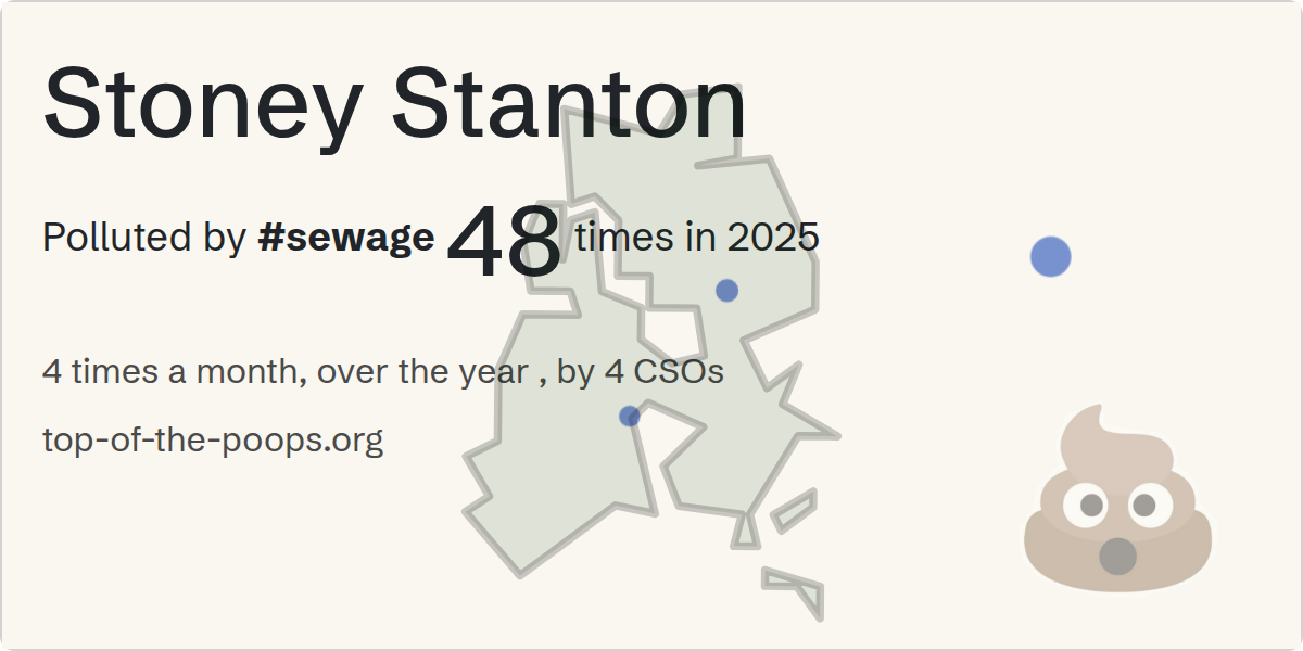 Sewage pollution map of Stoney Stanton