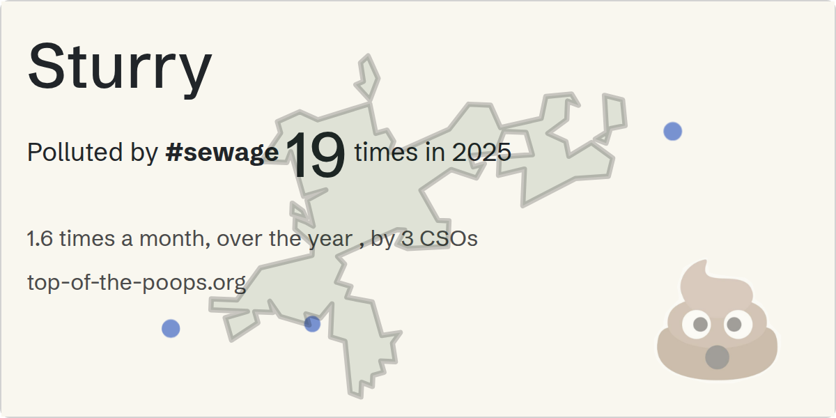 Sewage pollution map of Sturry