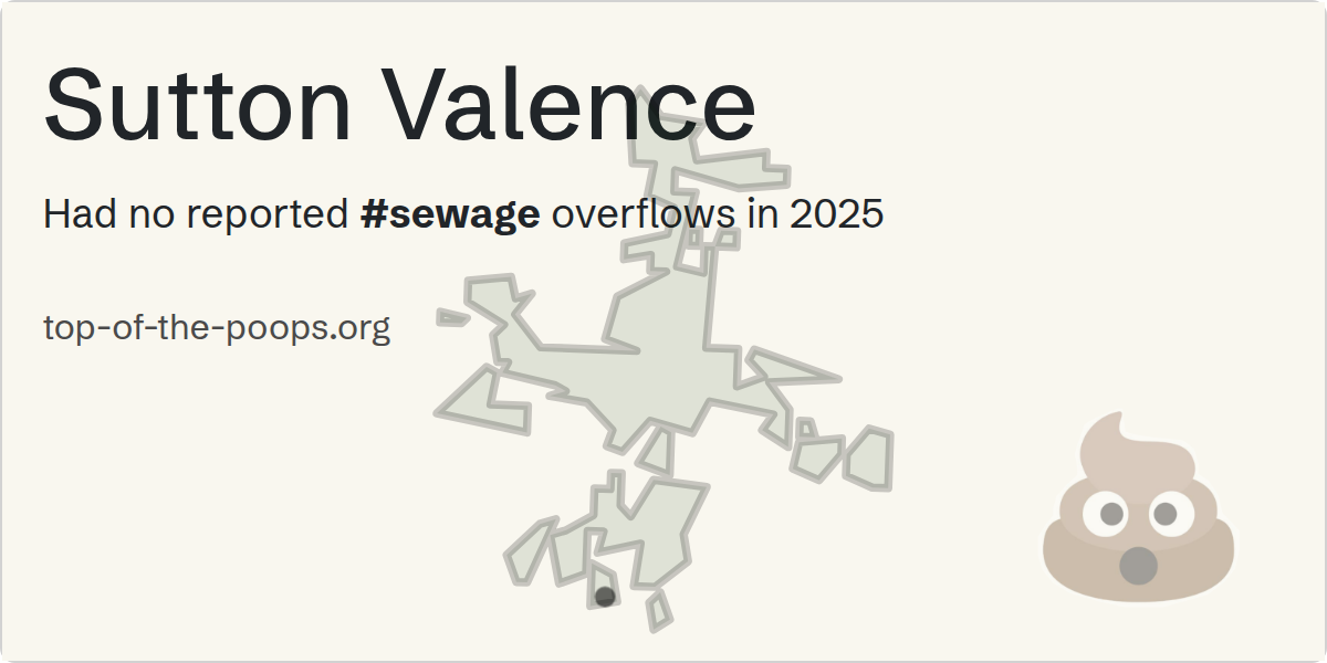 Sewage pollution map of Sutton Valence