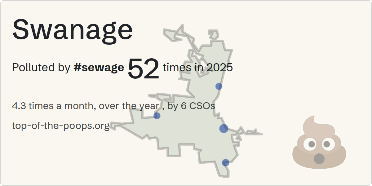 Sewage pollution map of Swanage