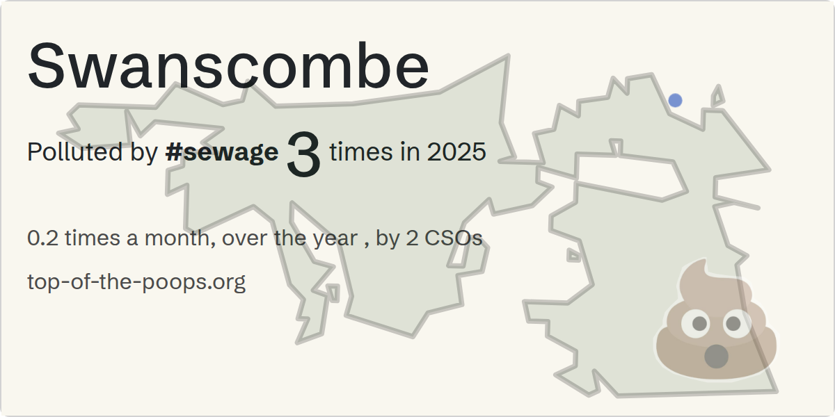 Sewage pollution map of Swanscombe