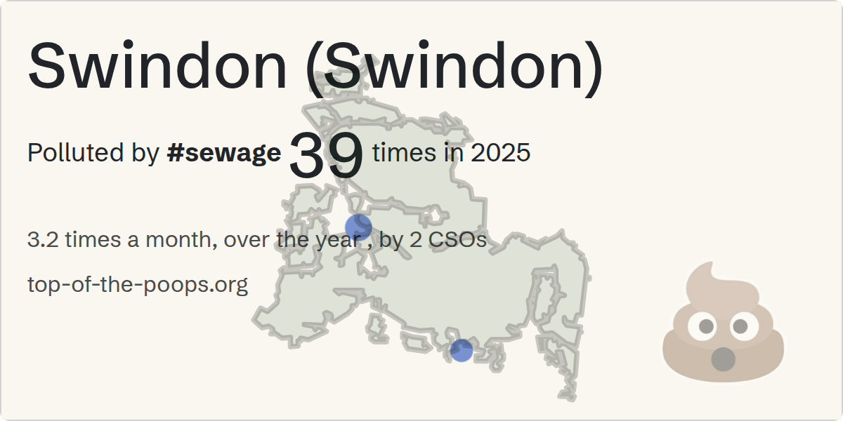 Sewage pollution map of Swindon (Swindon)