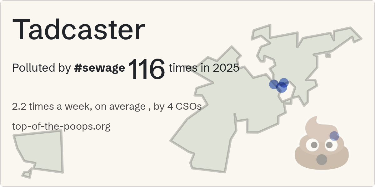 Sewage pollution map of Tadcaster