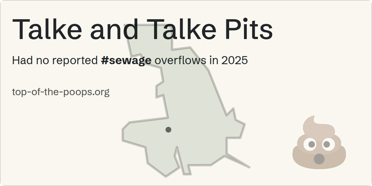 Sewage pollution map of Talke and Talke Pits