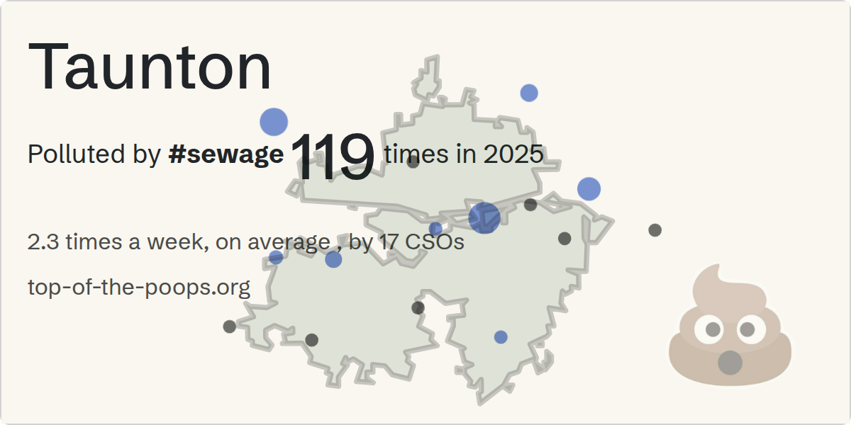 Sewage pollution map of Taunton
