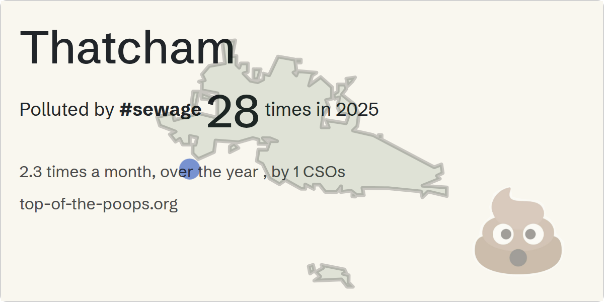 Sewage pollution map of Thatcham